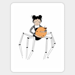 Spider Halloween Sad Kid Sticker